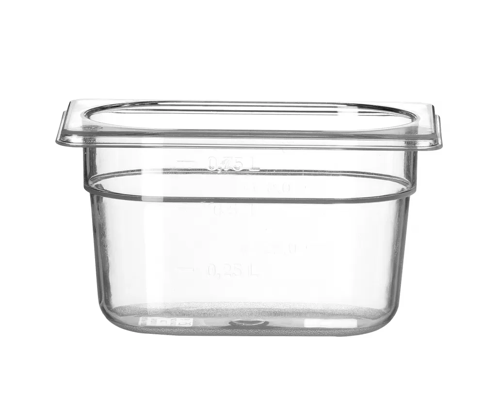 Recipiente Gastronorm 1/9 Transparente 1L (176x108x100mm)