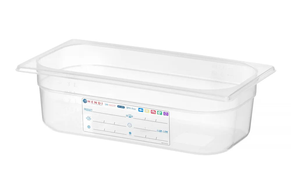 Recipiente Gastronorm 1/3 Transparente Hendi 4L - Armazenamento e Exposição