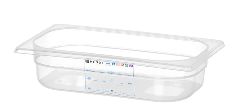 Recipiente Gastronorm GN 1/4 Transparente 1,8L Hendi - Conservação Alimentar