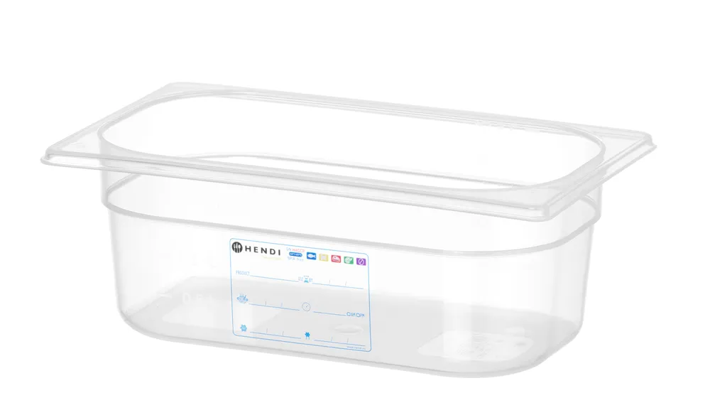 Recipiente Gastronorm 1/4 Transparente Hendi 2,8L - Armazenamento HACCP