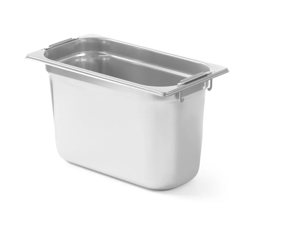 Recipiente GN 1/3 Aço Inoxidável 3,9L com Pegas Rebatíveis 100mm
