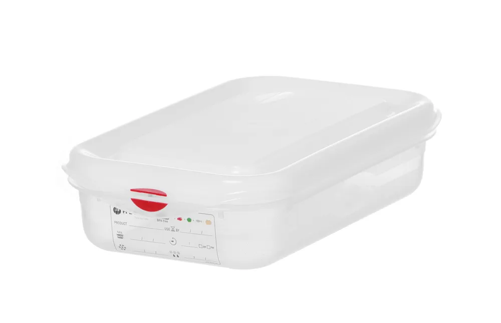 Recipiente Gastronorm GN 1/4 Polipropileno 2,8L Transparente 100mm