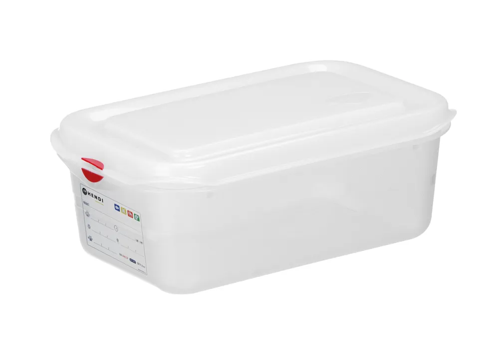 Recipiente Gastronorm GN 1/4 Polipropileno 2,8L Transparente 100mm