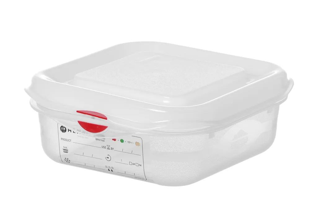 Recipiente GN 1/6 Polipropileno 1.7L Transparente 176x162x100mm