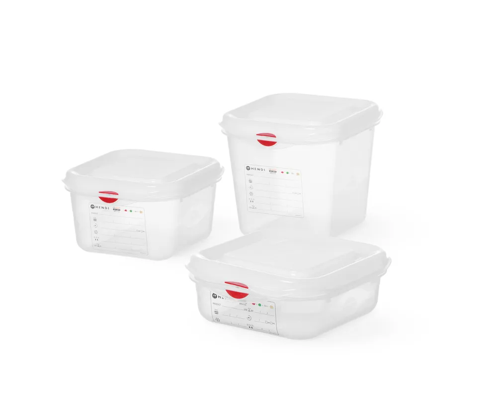 Recipiente GN 1/6 Polipropileno 1.7L Transparente 176x162x100mm