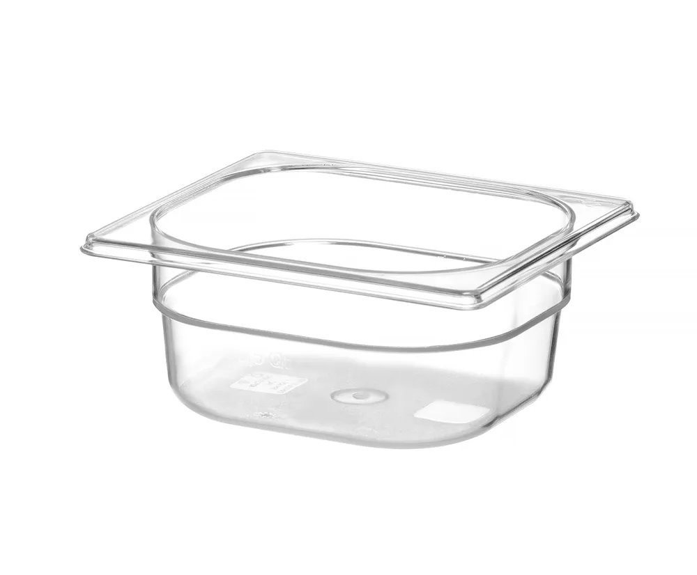 Recipiente Gastronorm 1/6 Transparente 1L, Policarbonato, 176x162x65mm