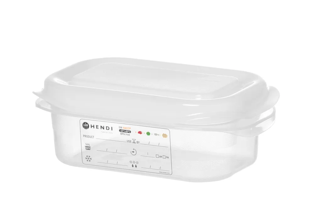 Recipiente Gastronorm GN 1/9 Polipropileno 1.5L Transparente 176x108x150mm