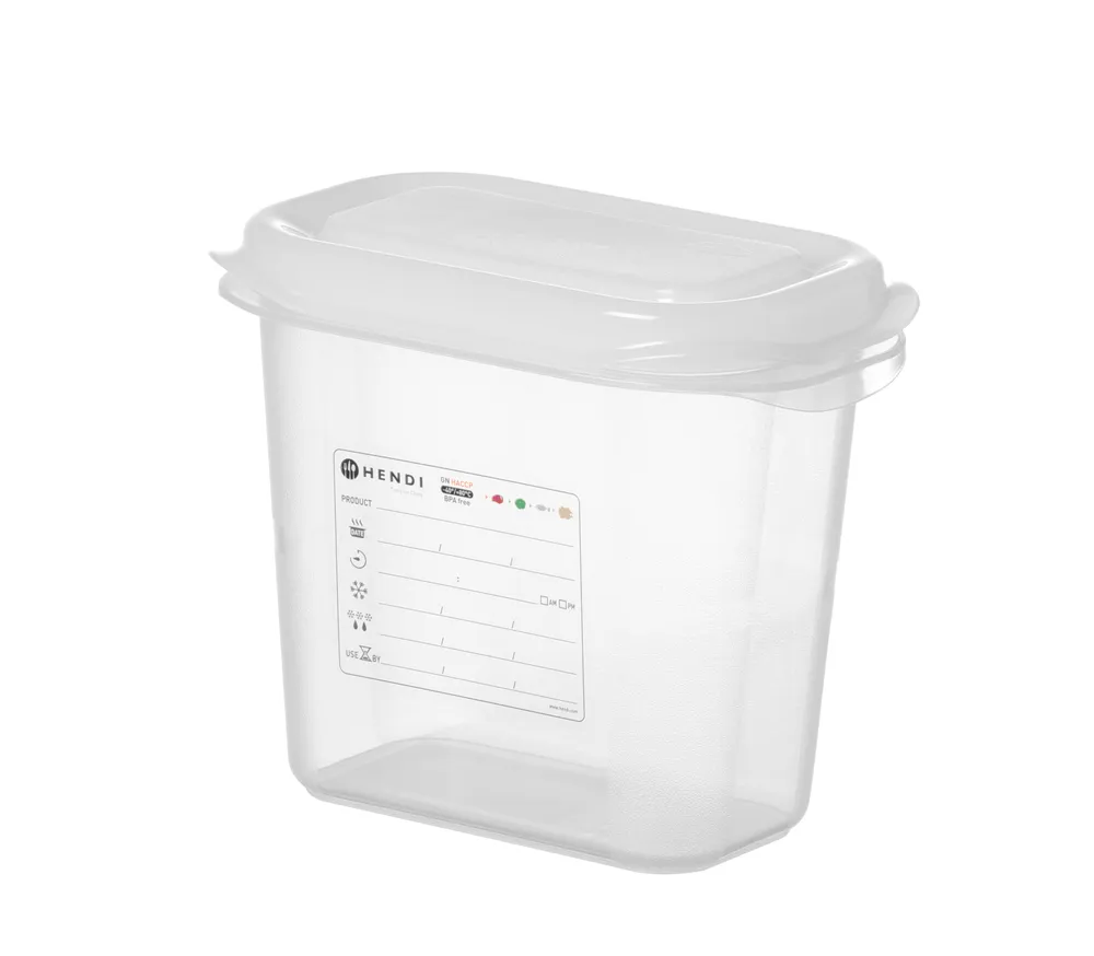 Recipiente Gastronorm GN 1/9 Polipropileno 1.5L Transparente 176x108x150mm