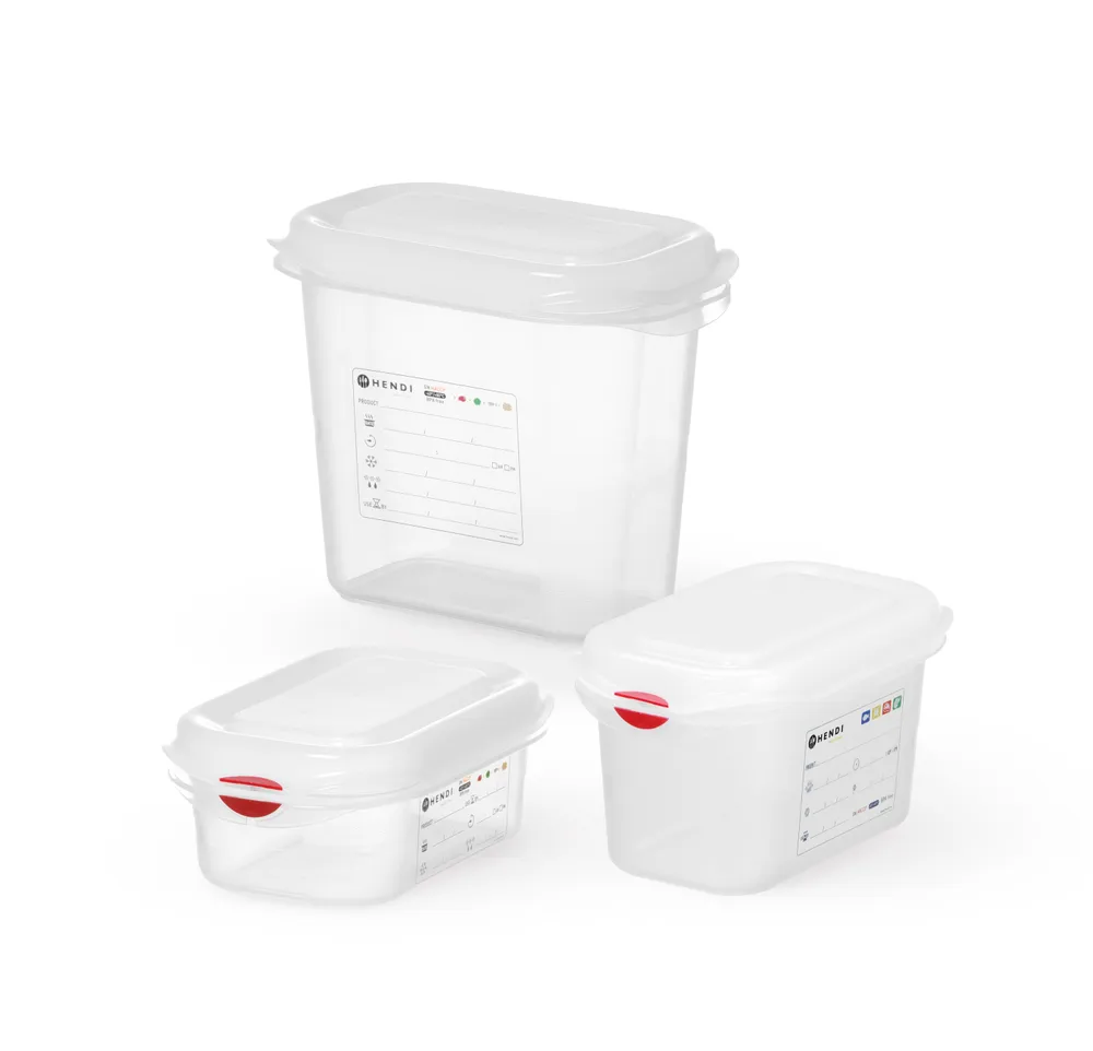 Recipiente GN 1/9 Polipropileno 0,6L Transparente 176x108x65mm