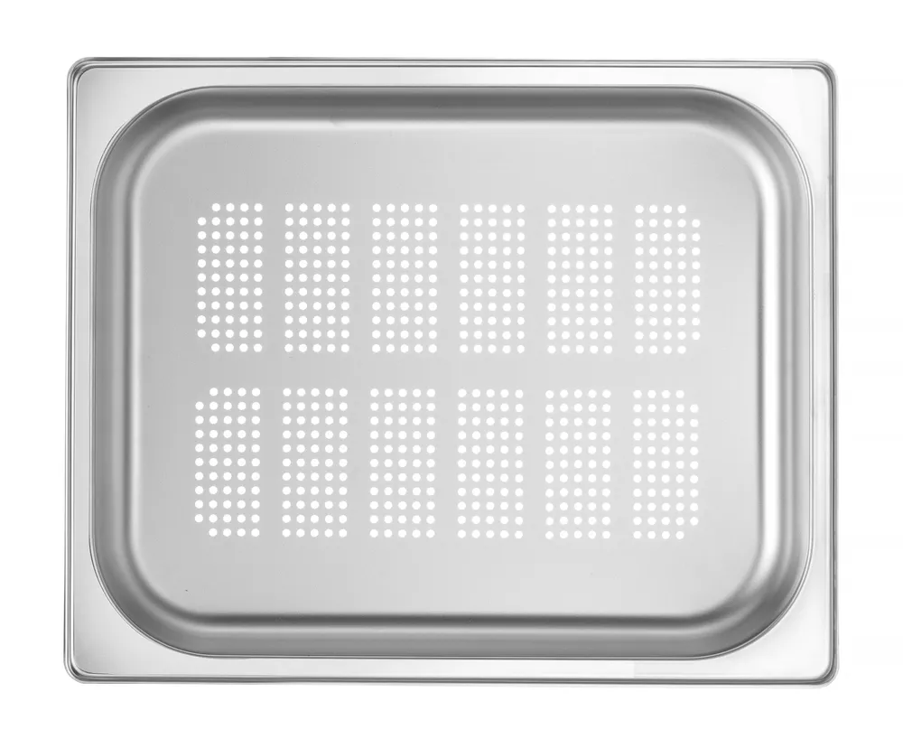 Recipiente Gastronorm 1/2 Perfurado em Aço Inoxidável, 2L H40mm