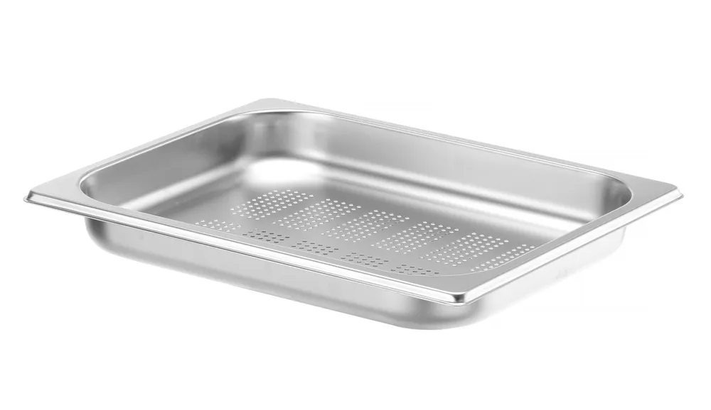 Recipiente Gastronorm 1/2 Perfurado em Aço Inoxidável, 2L H40mm