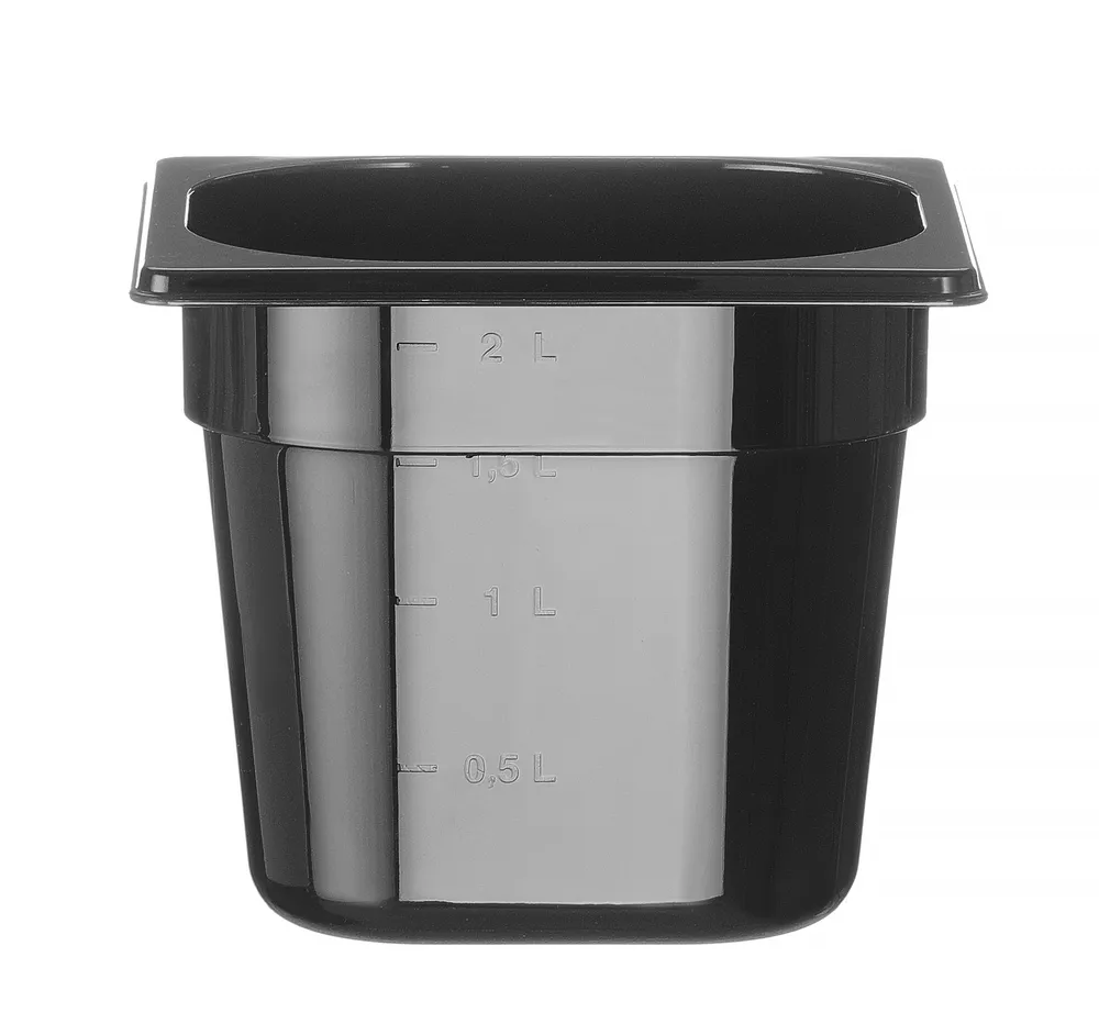 Recipiente Gastronorm 1/6 Policarbonato Preto 2,4L