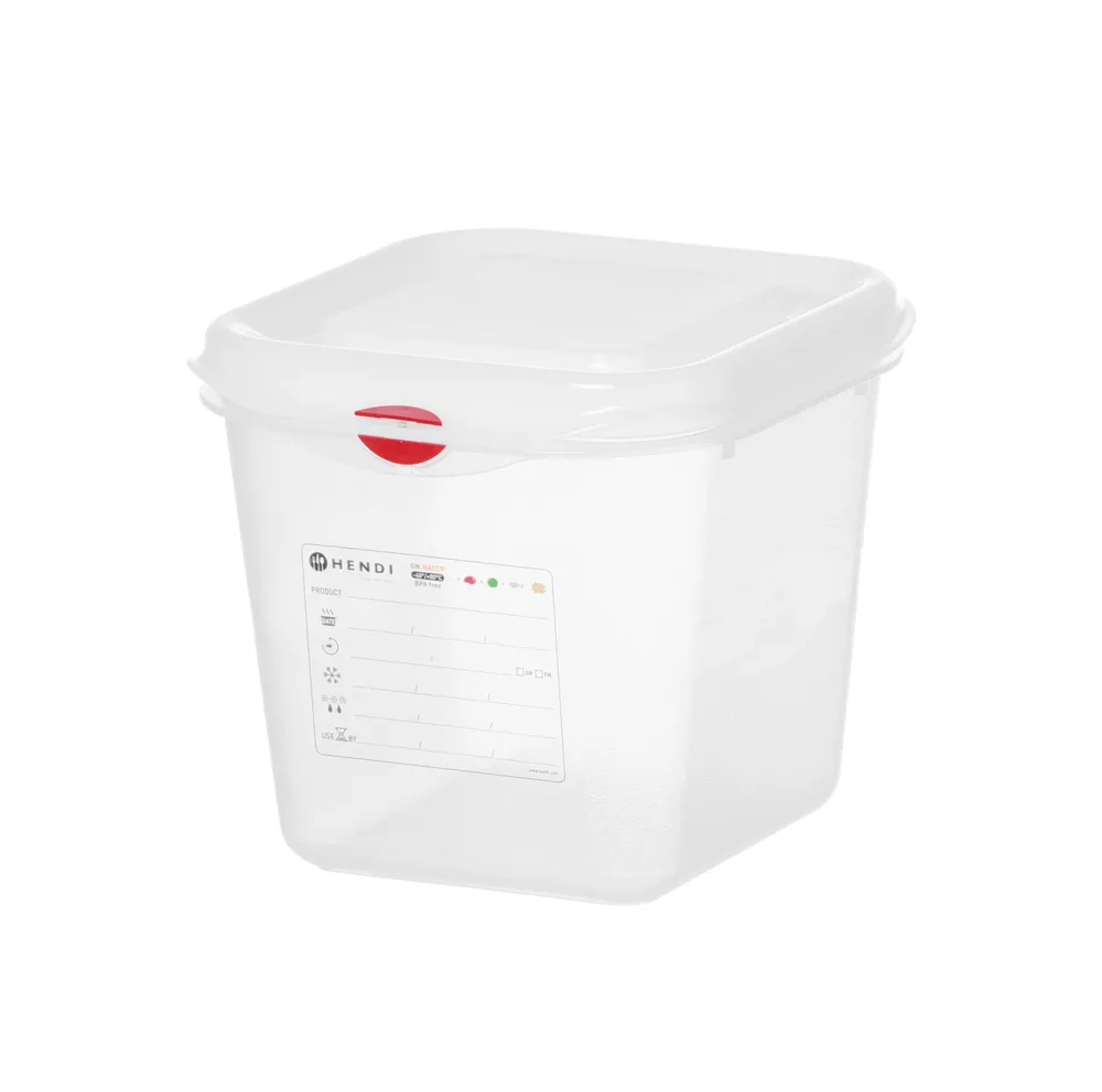 Recipiente GN 1/6 Polipropileno 2.6L Transparente 176x162x150mm