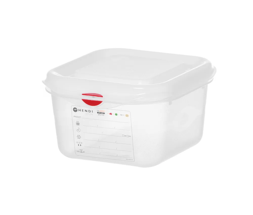 Recipiente GN 1/6 Polipropileno 1,1L Transparente 176x162x65mm