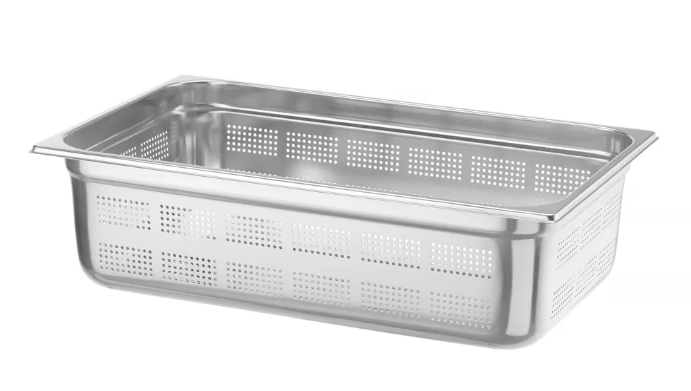 Recipiente Gastronorm 1/1 Perfurado 21L em Aço Inox 18/10