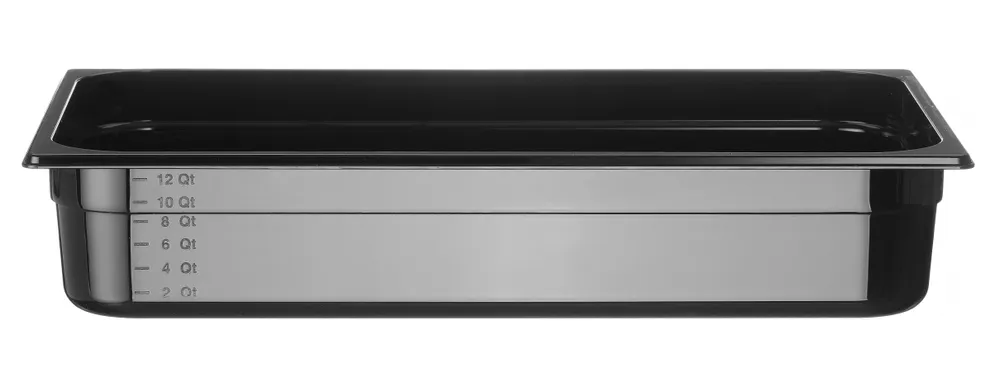 Recipiente Gastronorm 1/1 Policarbonato Preto, 14L, 530x325x100mm