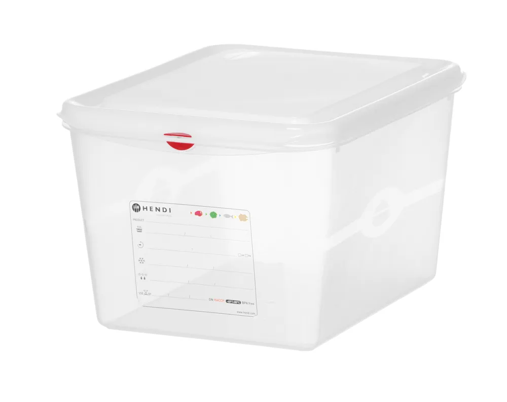 Recipiente GN 1/2 Polipropileno 12,5L Transparente 325x265x200mm