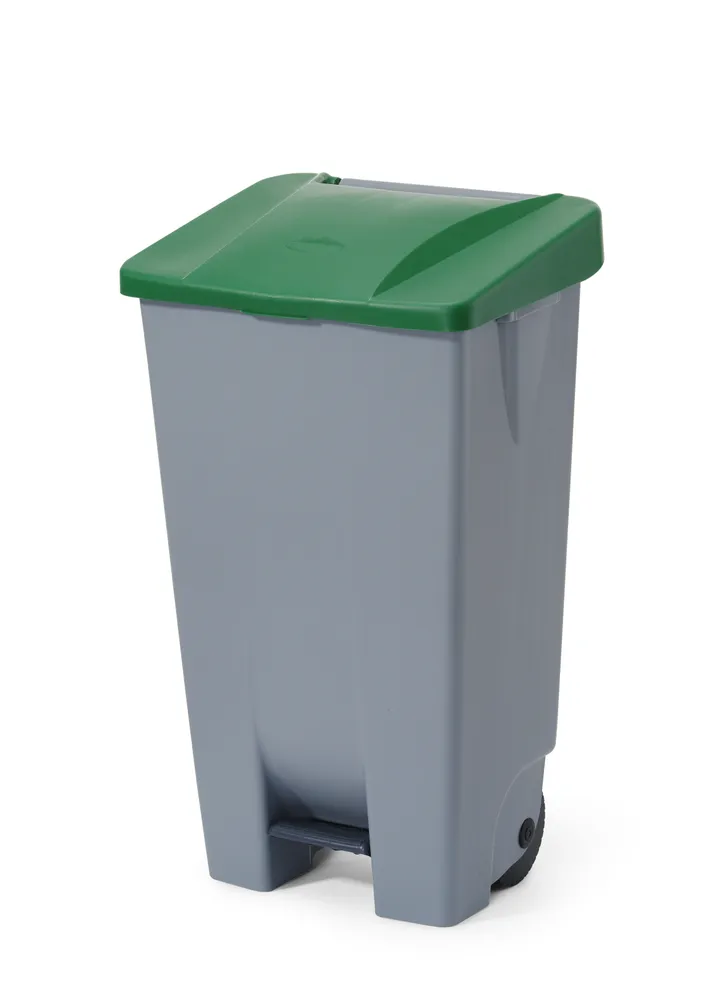 Recipiente para Lixo 120L com Pedal, Cinzento-claro, 510x425x875mm