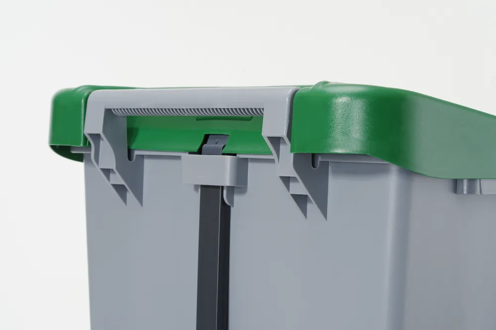 Recipiente para Lixo 120L com Pedal, Cinzento-claro, 510x425x875mm