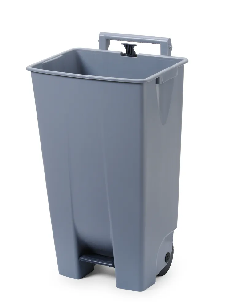 Recipiente para Lixo 120L com Pedal, Cinzento-claro, 510x425x875mm