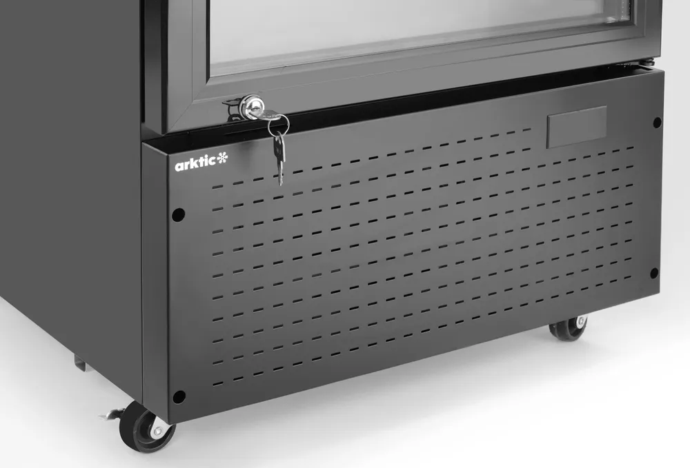 Frigorífico Vertical 254L com Painel Iluminado Preto 230V