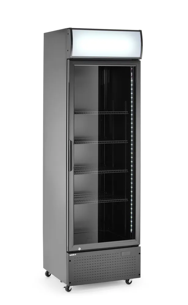 Frigorífico Vertical 254L com Painel Iluminado Preto 230V