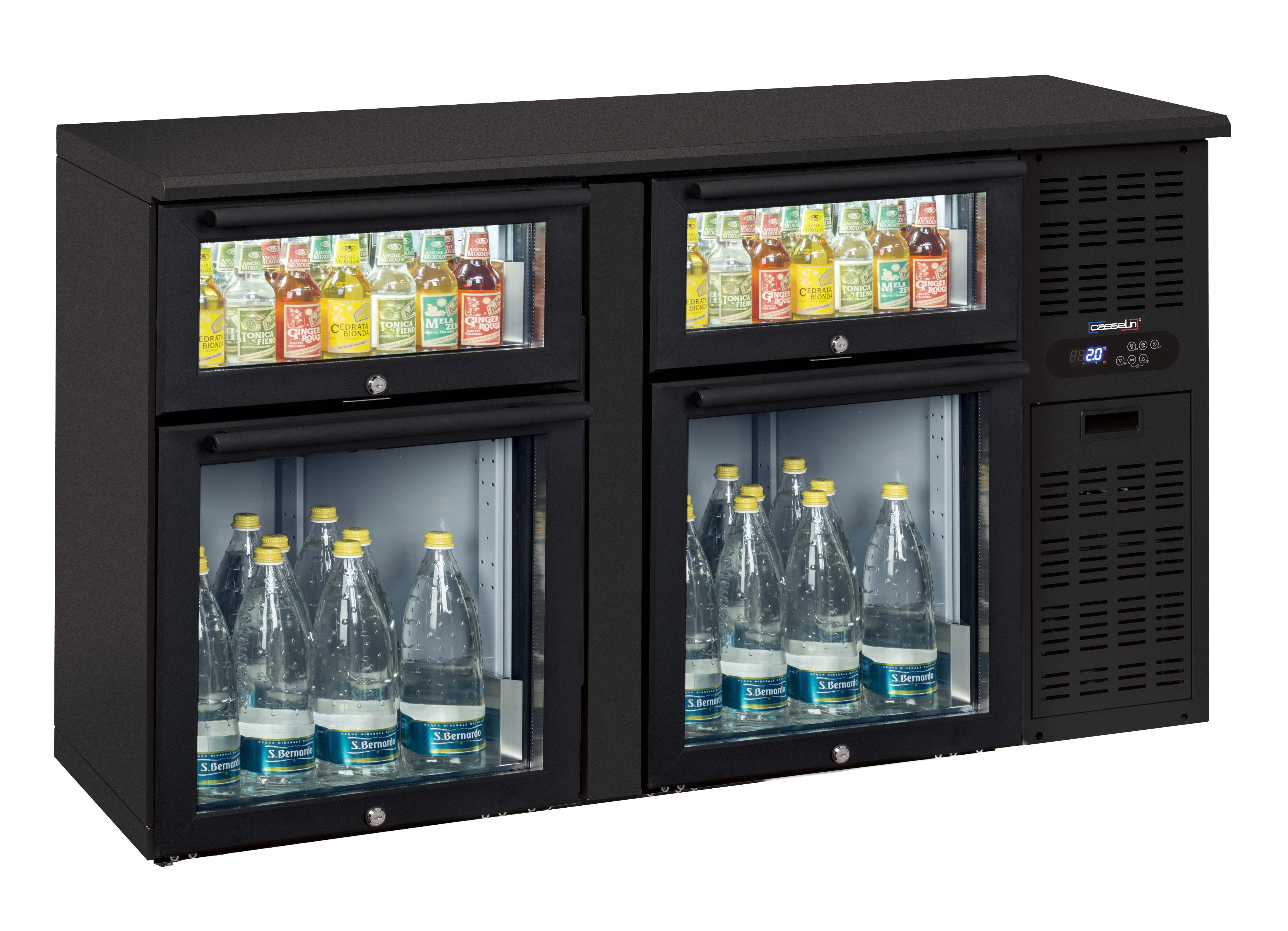 Refrigerador Balcão Expositor 302L | 4 Gavetas Vidro Preto