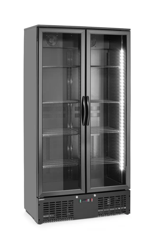 Frigorífico para Bar 2 Portas 384L Preto 900mm