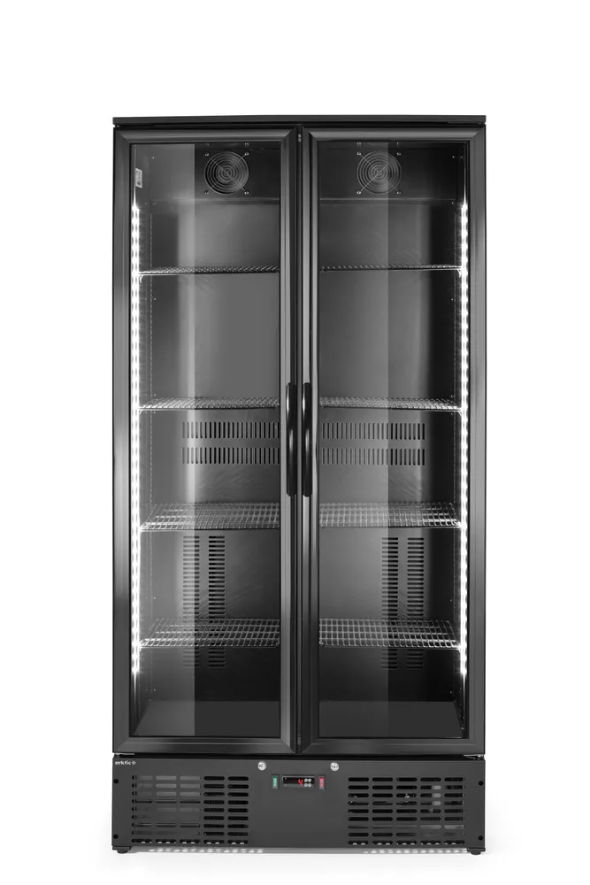 Frigorífico para Bar 2 Portas 384L Preto 900mm