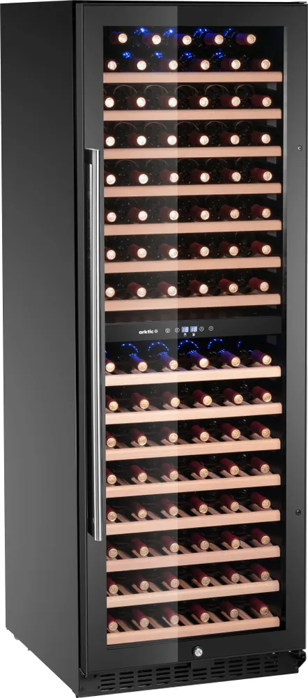 Frigorífico Vinho 2 Zonas, 131 Garrafas, 418L, 1760mm Altura