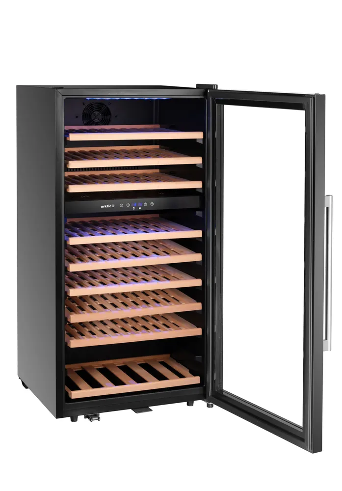 Frigorífico para Vinho 2 Zonas 91 Garrafas 230L Preto