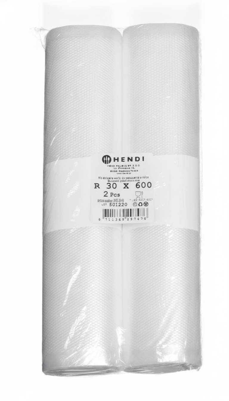 Rolos Sacos Vácuo Frisados 6000x200mm – 2 Unidades para Alimentos