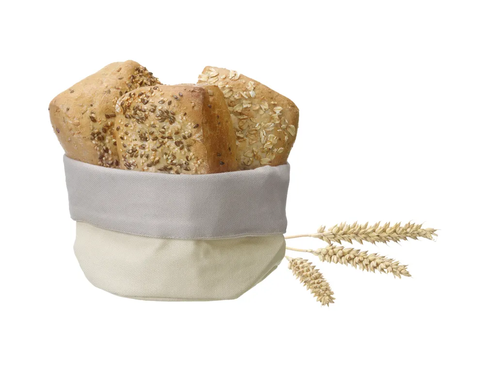Saco para Pão Redondo Bege Ø250x160mm para Serviço de Mesa