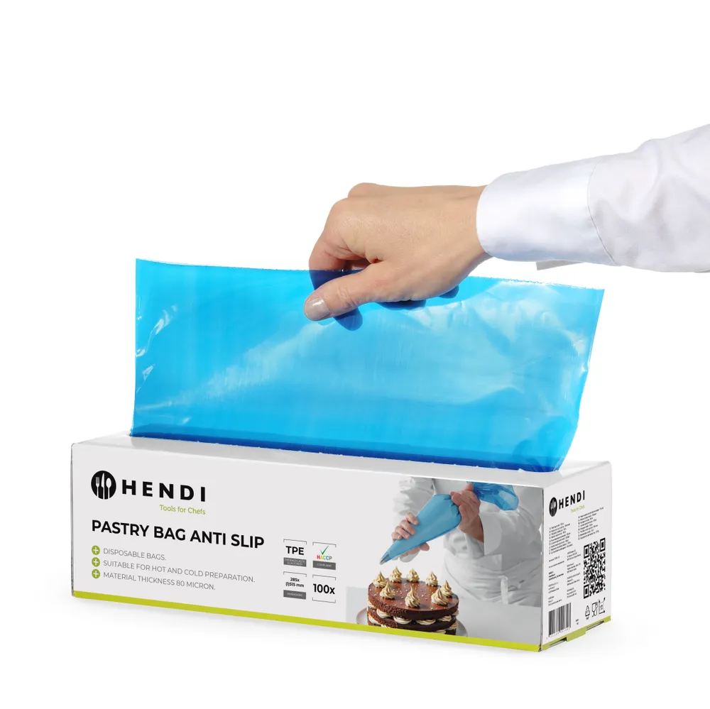 Saco de Pasteleiro Antiderrapante 515x280mm, Azul, 100 unidades