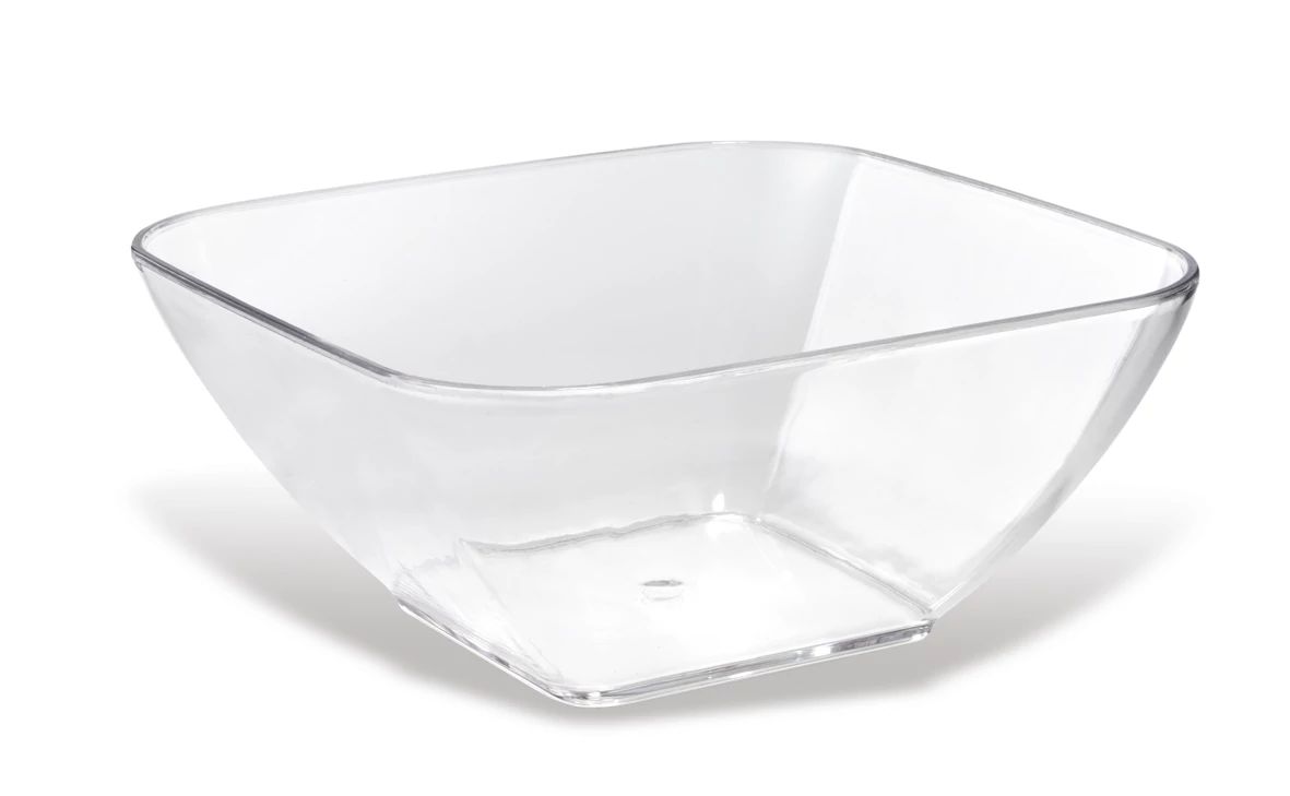 Saladeira Quadrada Acrílico Transparente 28.5 cm