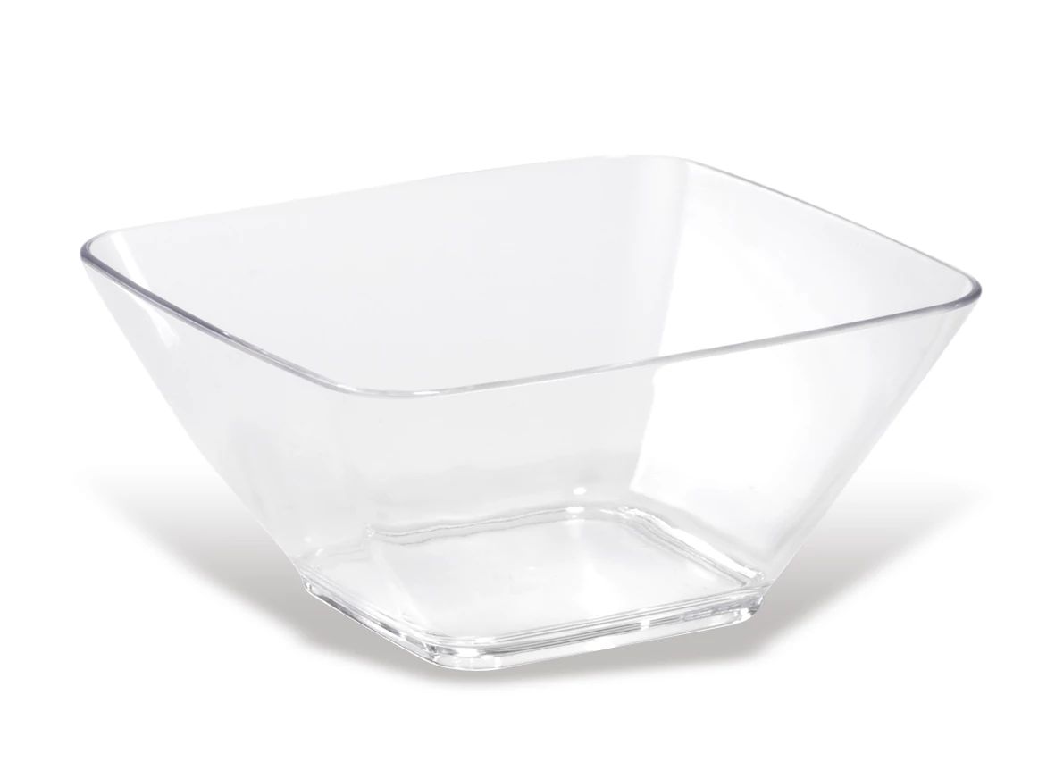 Saladeira Quadrada Acrílico Transparente 14,7 cm