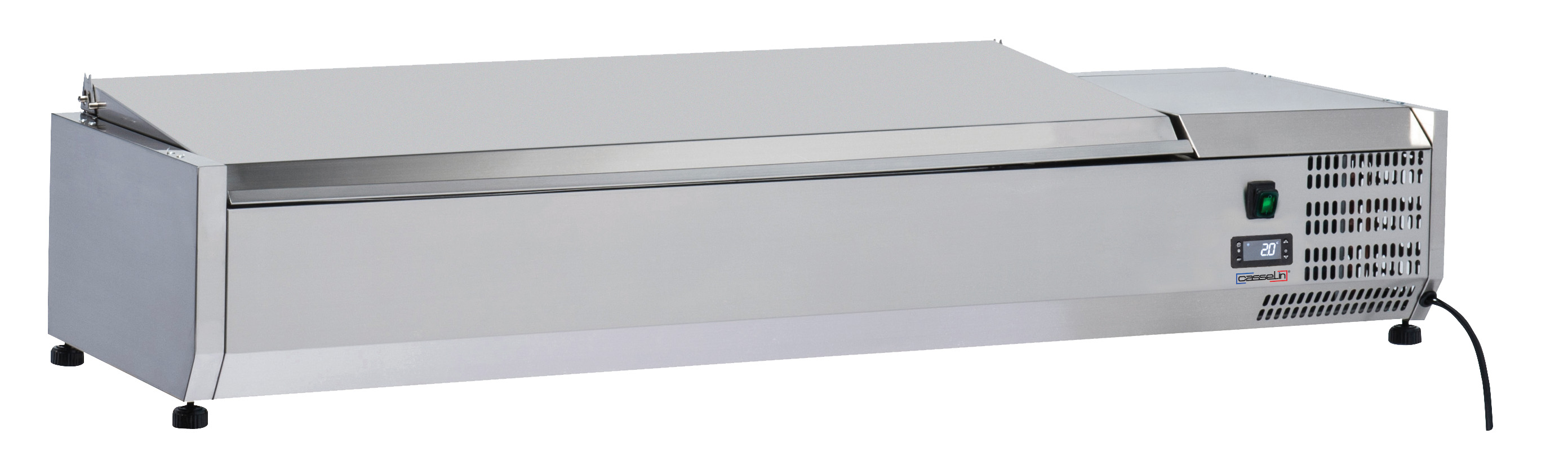 Saladete de Bancada Refrigerada 6x GN 1/3 Aço Inox 1400mm