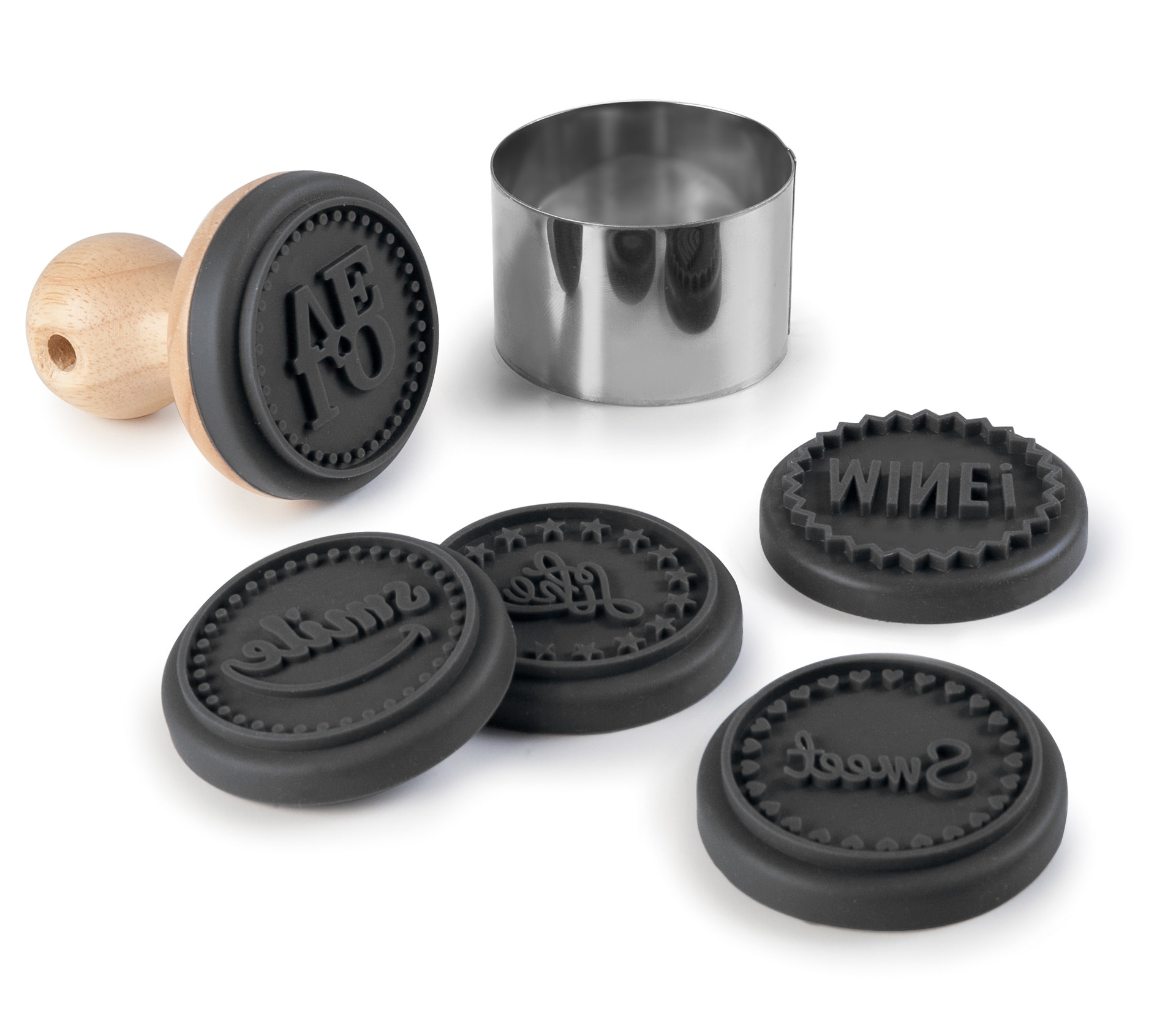 Selos para Biscoitos de Silicone Intercambiáveis - 5 Peças