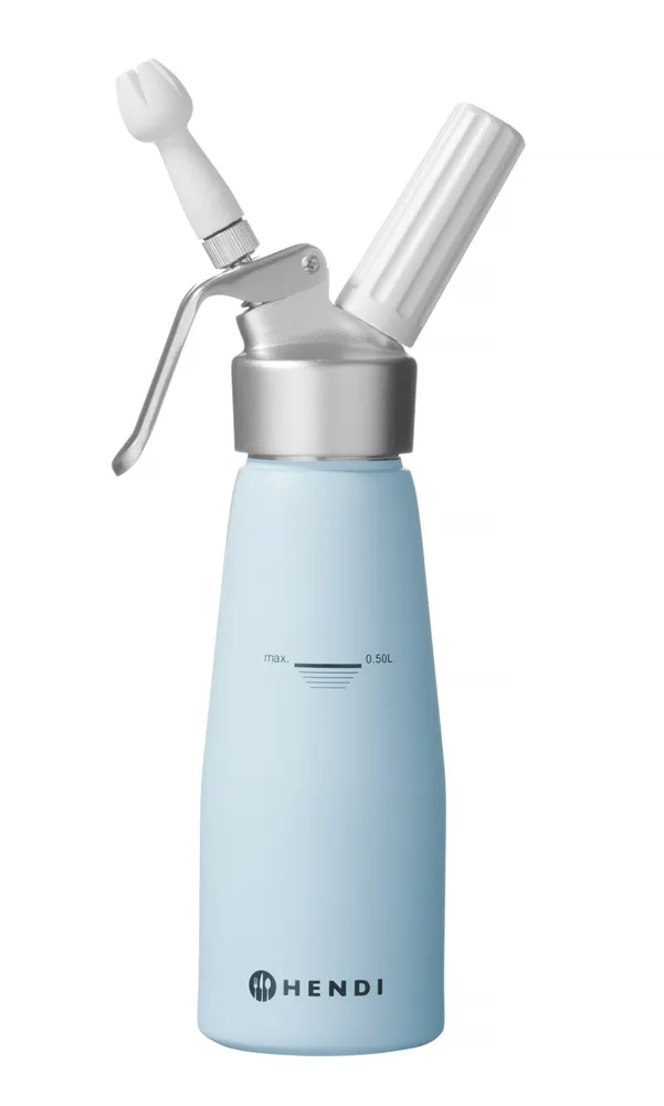 Sifão para Natas HENDI 0,5L Alumínio Azul Pastel