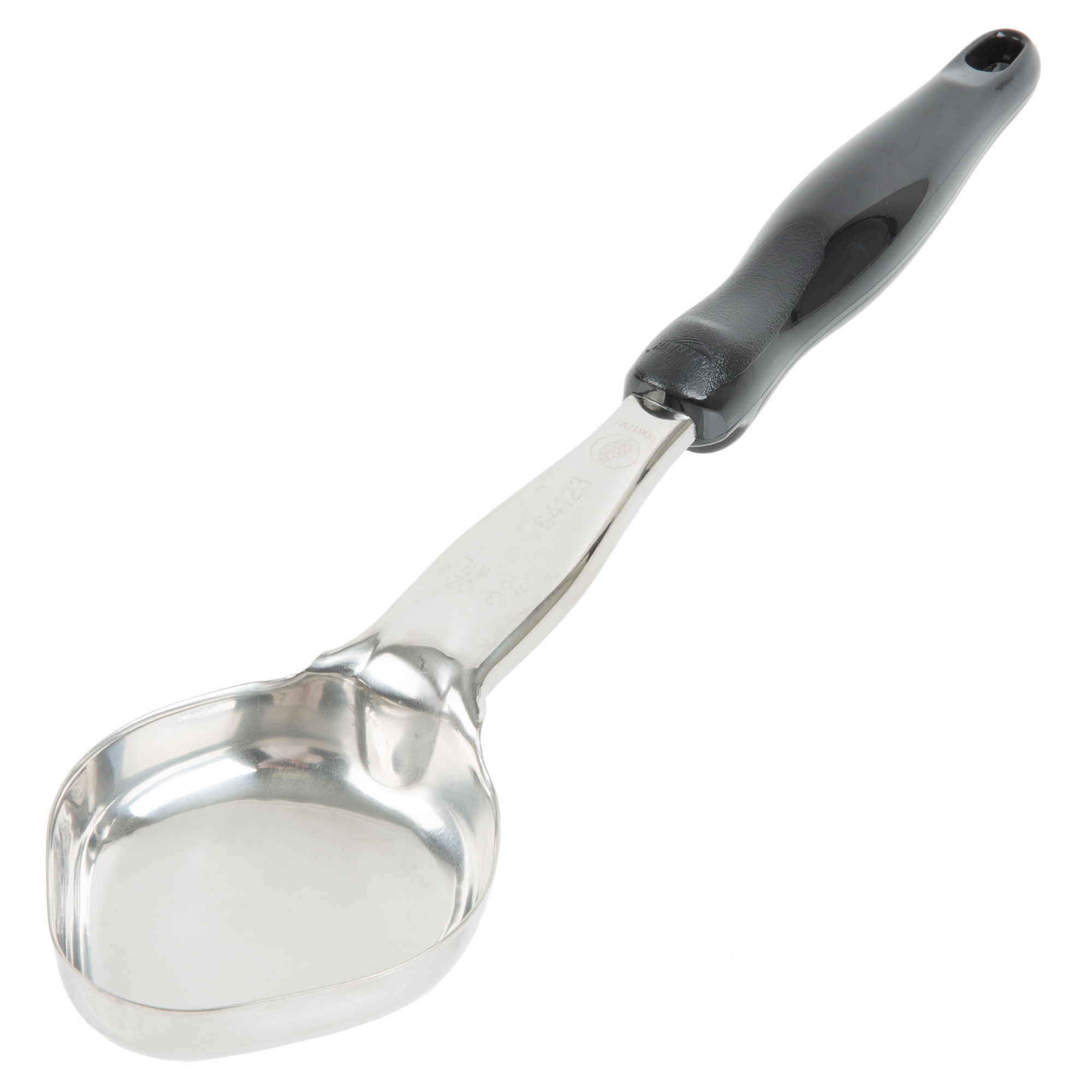 Concha de Porcionamento Oval 89 ml Aço Inox Cabo Nylon Preto