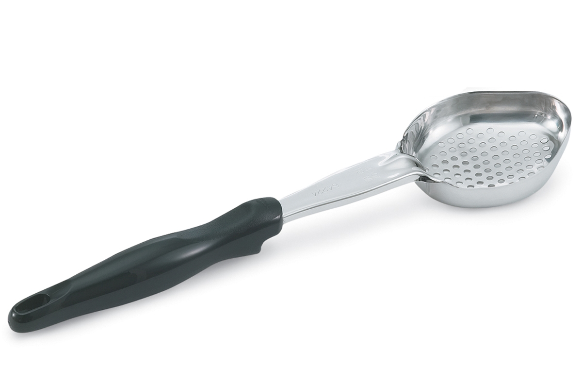 Colher Perfurada Oval 148 ml Aço Inox e Nylon