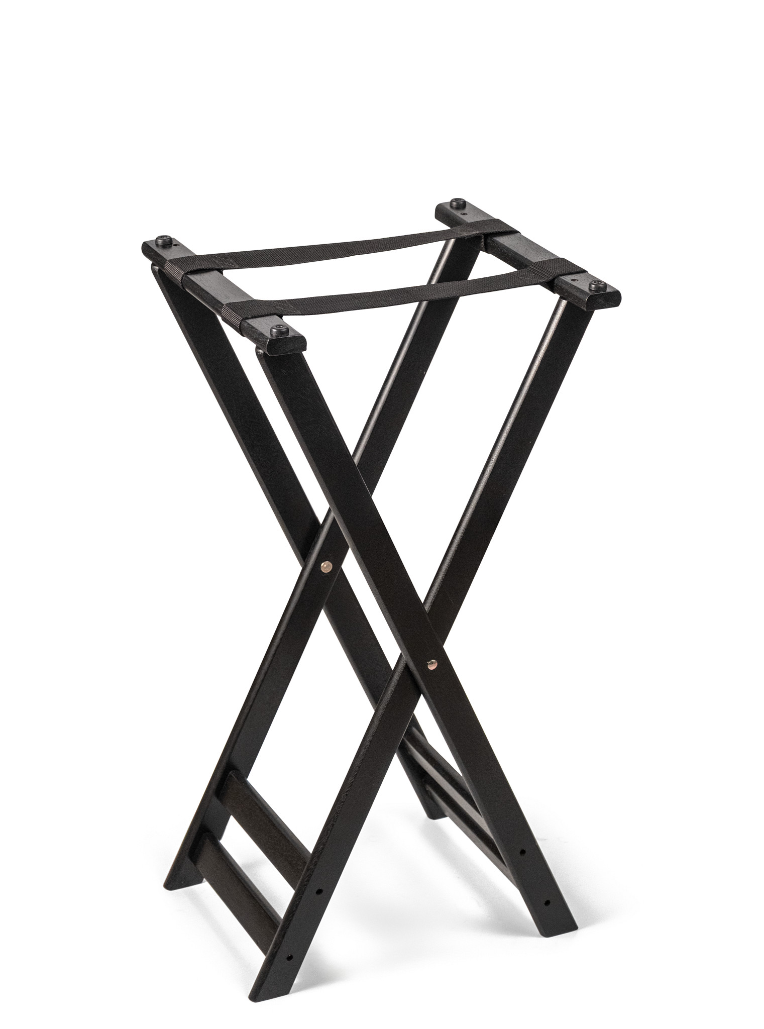 Suporte para Tabuleiro Dobrável em Madeira Preto 42x36x81.5 cm