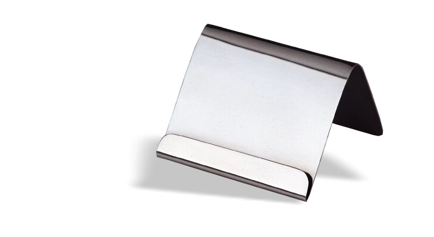 Suporte para Cartões em Aço Inoxidável para Mesa