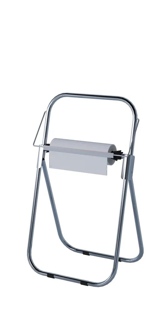 Suporte de Chão para Rolo de Papel de Cozinha Inox 540x395x975mm
