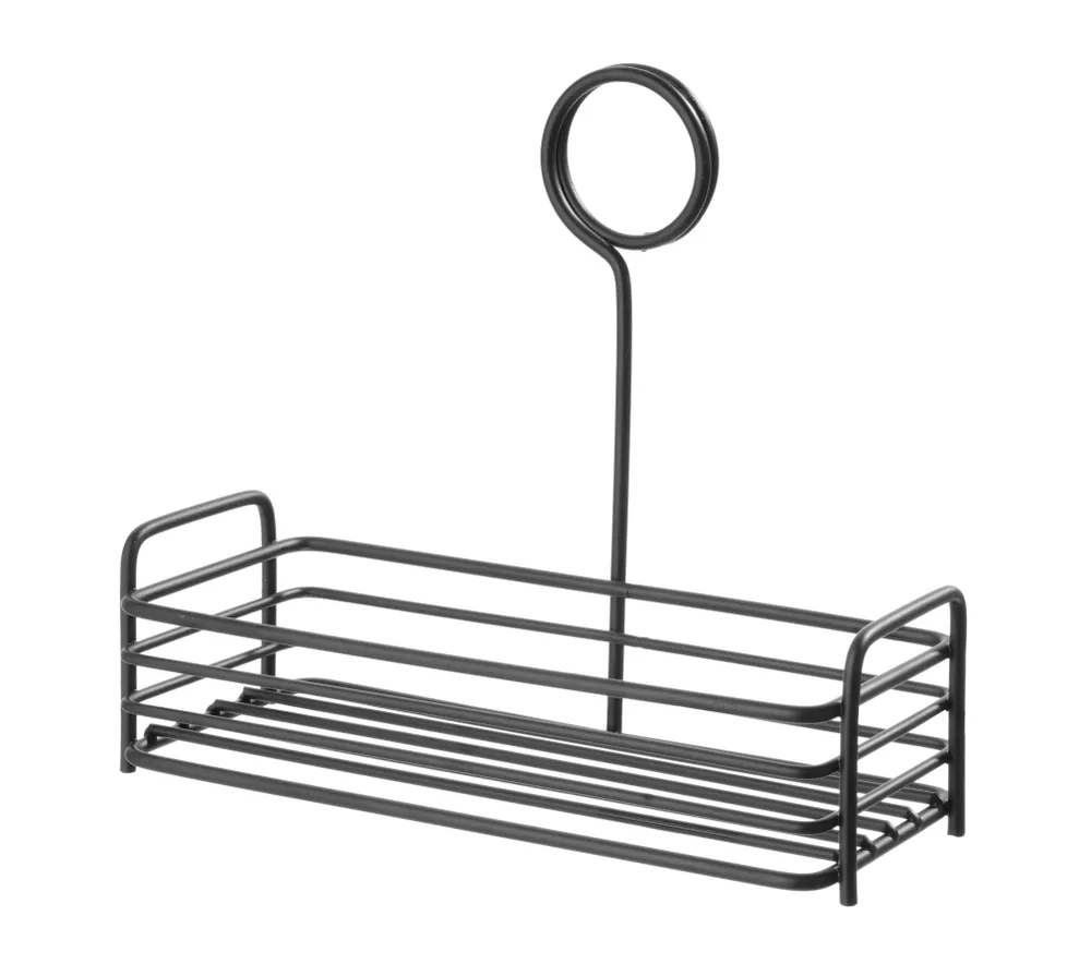 Suporte para Condimentos Retangular Preto Mate 205x90x180mm