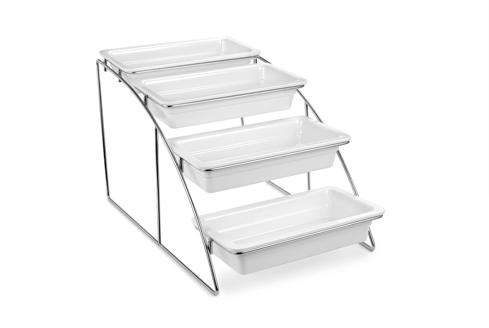Expositor Inox para 4 Tabuleiros GN 1/3 – Buffet e Catering