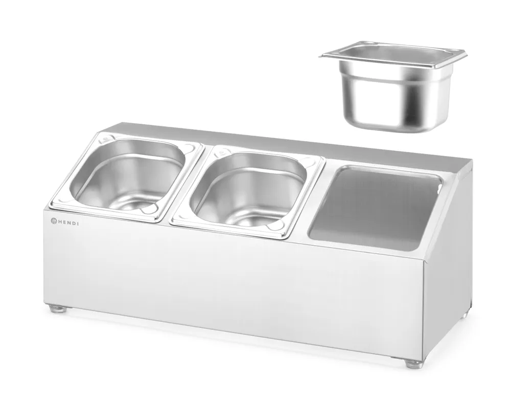 Suporte para Recipientes Gastronorm, 3 Compartimentos, 512x245x215mm