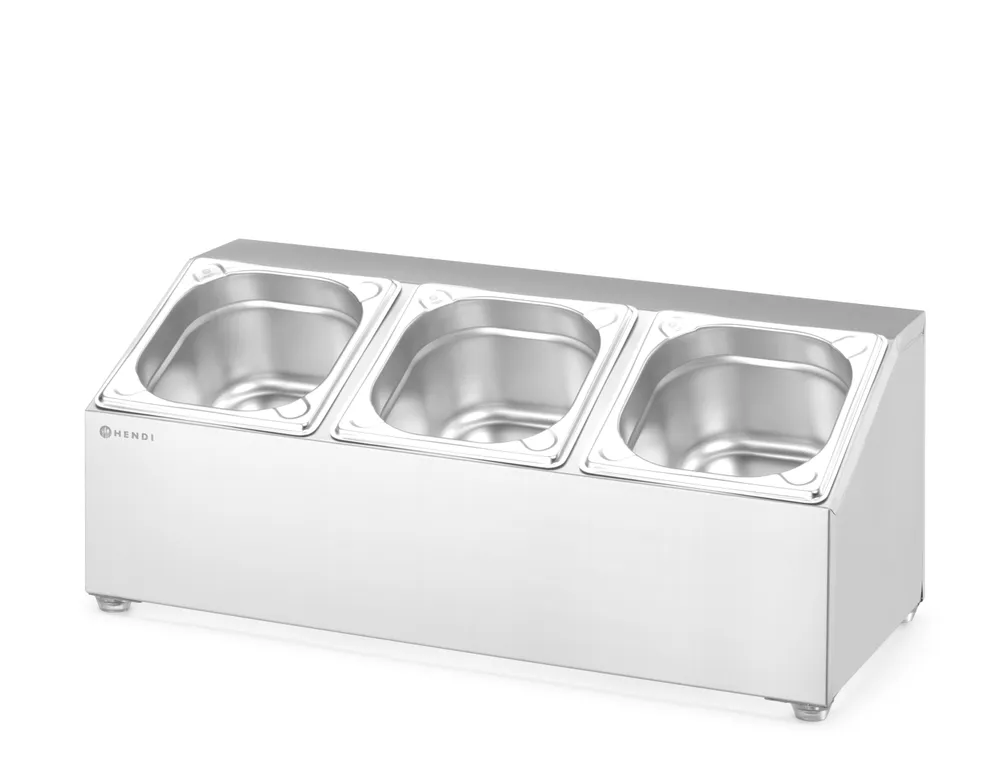 Suporte para Recipientes Gastronorm, 3 Compartimentos, 512x245x215mm