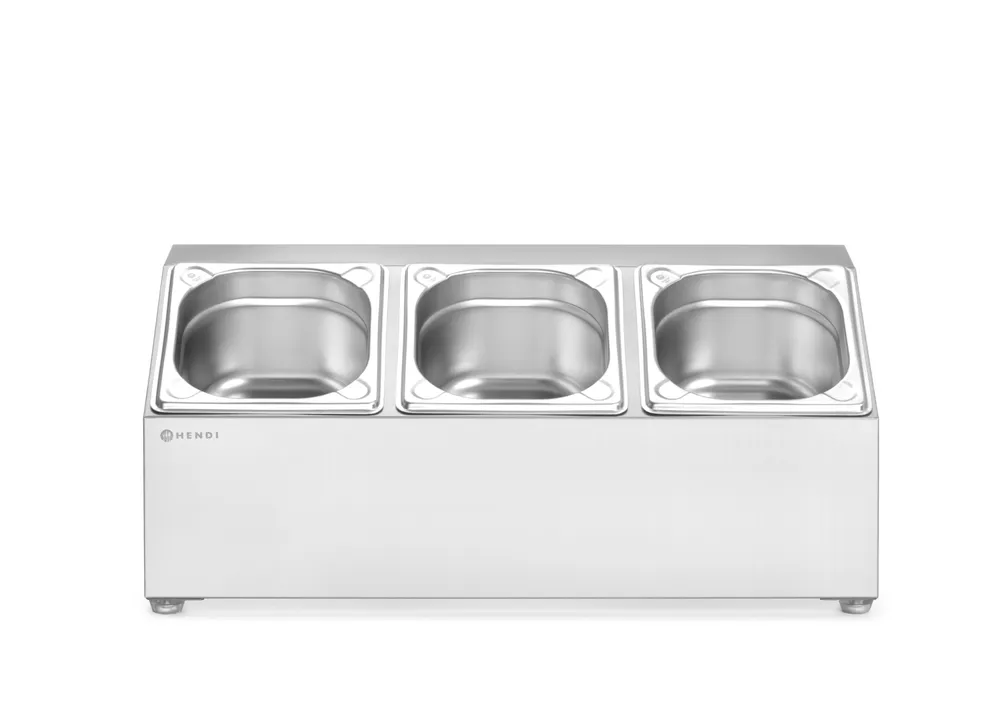Suporte para Recipientes Gastronorm, 3 Compartimentos, 512x245x215mm