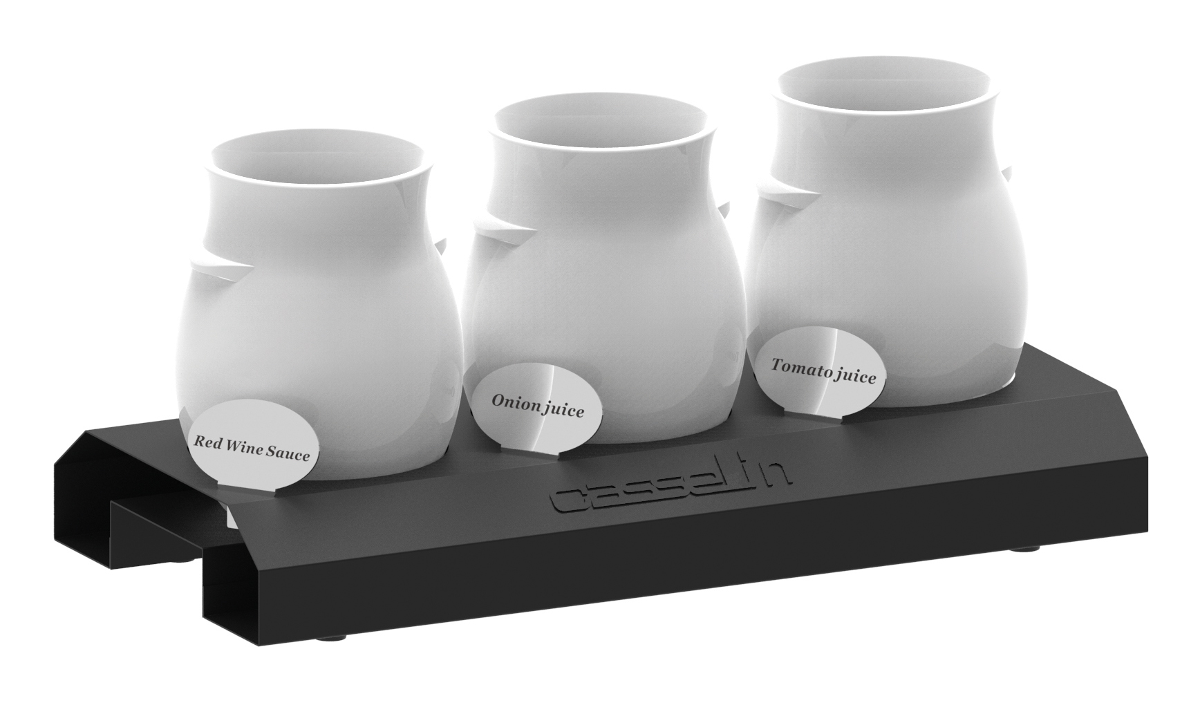 Suporte para Molhos Buffet 3 Frascos 1.3 L Preto
